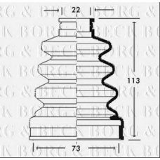 BCB2709 BORG & BECK Пыльник, приводной вал