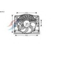 BW7513 AVA Вентилятор, охлаждение двигателя