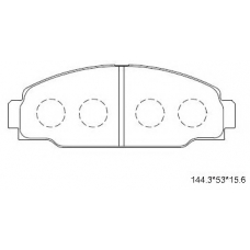 KD2435 ASIMCO Комплект тормозных колодок, дисковый тормоз