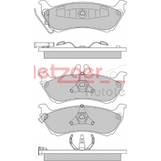 1170339 METZGER Комплект тормозных колодок, дисковый тормоз