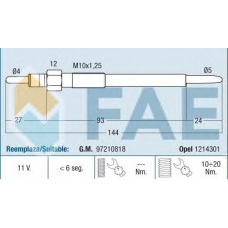 74195 FAE Свеча накаливания