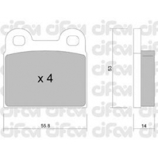 822-002-0 CIFAM Комплект тормозных колодок, дисковый тормоз