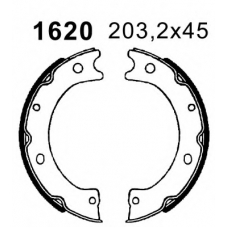 01620 BSF Комплект тормозных колодок, стояночная тормозная с