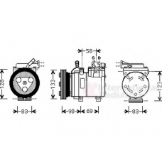 8200K250 VAN WEZEL Компрессор, кондиционер