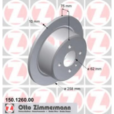 150.1260.00 ZIMMERMANN Тормозной диск