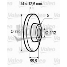 186207 VALEO Тормозной диск