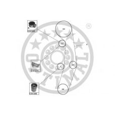 SK-1583 OPTIMAL Комплект ремня грм