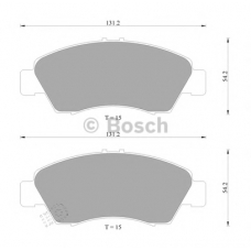 0 986 505 940 BOSCH Комплект тормозных колодок, дисковый тормоз