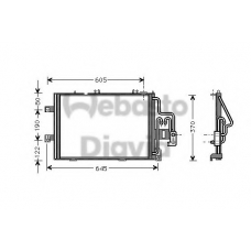 82D0225477A WEBASTO Конденсатор, кондиционер