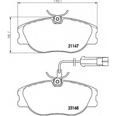 8DB 355 018-181 HELLA Комплект тормозных колодок, дисковый тормоз