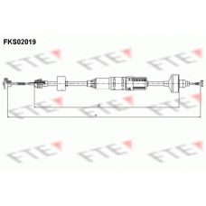 FKS02019 FTE Трос, управление сцеплением