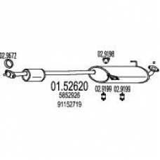 01.52620 MTS Средний глушитель выхлопных газов