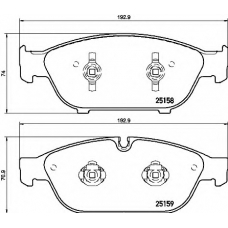 P 85 127 BREMBO Комплект тормозных колодок, дисковый тормоз