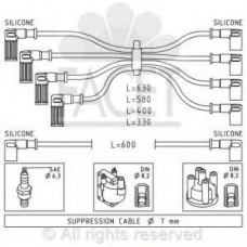 4.9002 FACET Комплект проводов зажигания