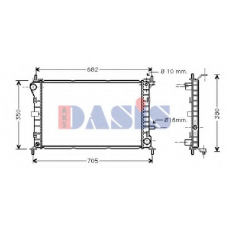 091480N AKS DASIS Радиатор, охлаждение двигателя