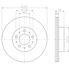 8DD 355 102-251 HELLA PAGID Тормозной диск