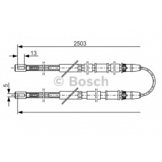 1 987 482 009 BOSCH Трос, стояночная тормозная система