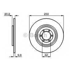 0 986 478 739 BOSCH Тормозной диск