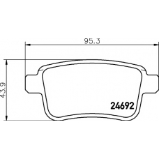 8DB 355 013-971 HELLA PAGID Комплект тормозных колодок, дисковый тормоз