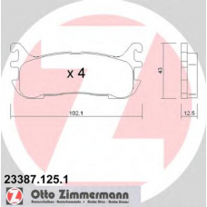 23387.125.1 ZIMMERMANN Комплект тормозных колодок, дисковый тормоз