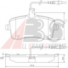 P 61 077 ABS Комплект тормозных колодок, дисковый тормоз