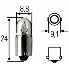 8GP 002 068-131 HELLA Лампа накаливания, стояночные огни / габаритные фо