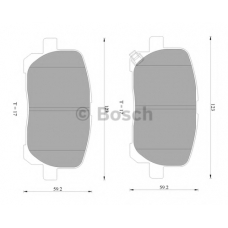 0 986 AB2 386 BOSCH Комплект тормозных колодок, дисковый тормоз