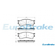 5501223241 EUROBRAKE Комплект тормозных колодок, дисковый тормоз