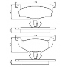 0 986 424 361 BOSCH Комплект тормозных колодок, дисковый тормоз