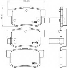 8DB 355 016-451 HELLA Комплект тормозных колодок, дисковый тормоз