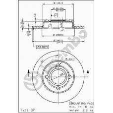 08.5213.10 BREMBO Тормозной диск