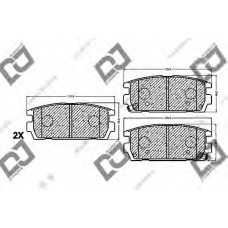 BP1131 DJ PARTS Комплект тормозных колодок, дисковый тормоз