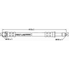 FBH6884 FIRST LINE Тормозной шланг