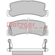 1170277 METZGER Комплект тормозных колодок, дисковый тормоз