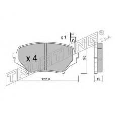 887.0 TRUSTING Комплект тормозных колодок, дисковый тормоз
