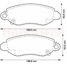 573015B BENDIX Комплект тормозных колодок, дисковый тормоз