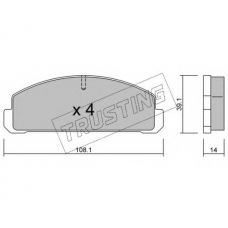 309.0 TRUSTING Комплект тормозных колодок, дисковый тормоз