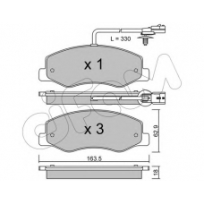 822-900-0 CIFAM Комплект тормозных колодок, дисковый тормоз