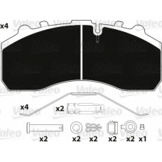 882200 VALEO Комплект тормозных колодок, дисковый тормоз