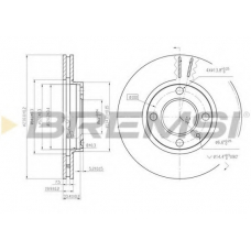 DBA175V BREMSI Тормозной диск