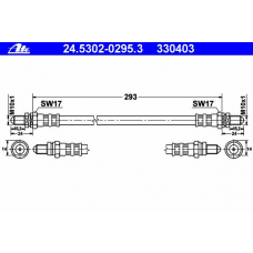 24.5302-0295.3 ATE Тормозной шланг