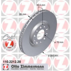 110.2212.20 ZIMMERMANN Тормозной диск