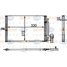 8FC 351 300-694 HELLA Конденсатор, кондиционер