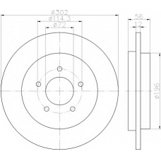 8DD 355 116-271 HELLA Тормозной диск