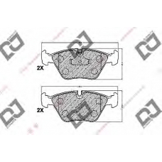 BP1182 DJ PARTS Комплект тормозных колодок, дисковый тормоз