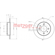 6110165 METZGER Тормозной диск