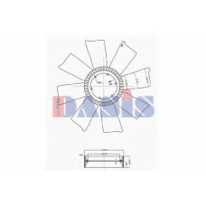 138800N AKS DASIS Крыльчатка вентилятора, охлаждение двигателя