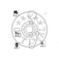SK-1583AQ1 OPTIMAL Водяной насос + комплект зубчатого ремня