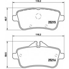 P 50 101 BREMBO Комплект тормозных колодок, дисковый тормоз