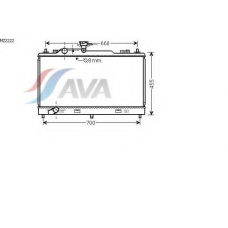 MZ2222 AVA Радиатор, охлаждение двигателя